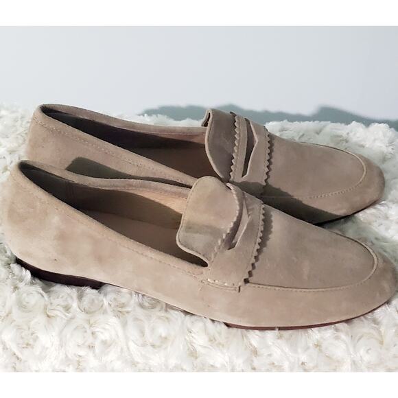 J.Jill Womens New Tan Suede Loafers Size 7.5 Preppy Classic Classy Quality Boho - Picture 3 of 5